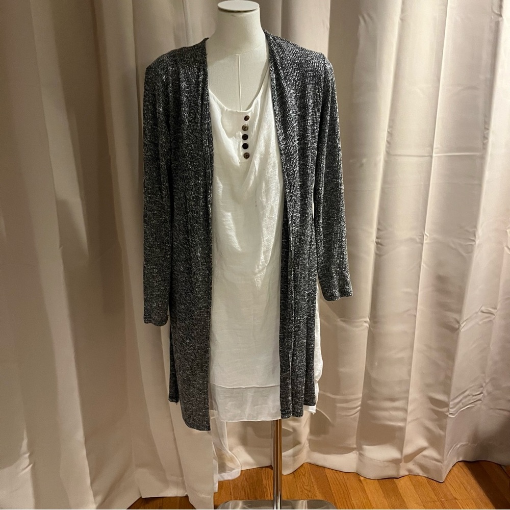 Ambiance Open-Front Knit Cardigan